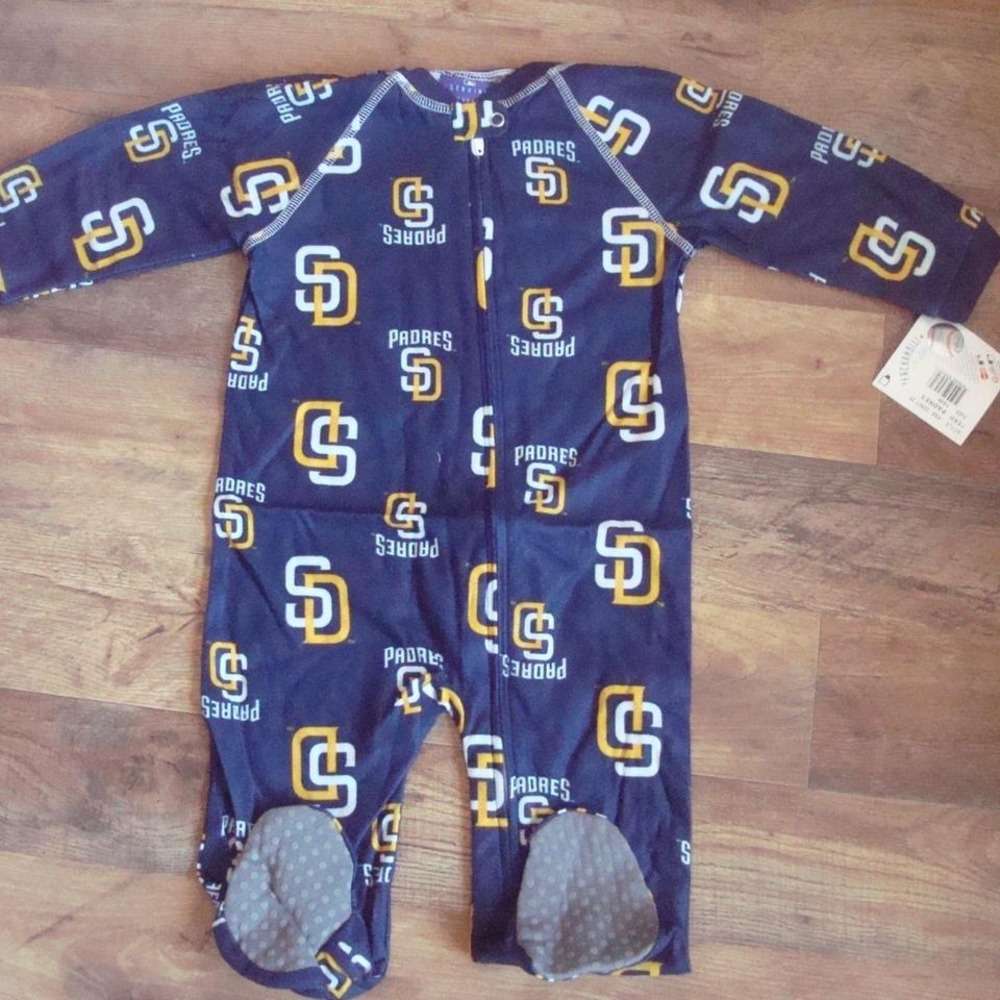 SAN DIEGO PADRES 18M ROMPER ONE Infant/Toddler  Coverall Zip Up‎ Sleeper
